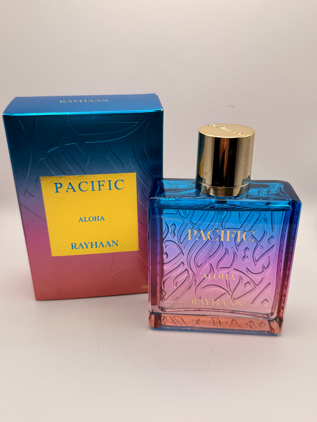 Rayhaan Pacific Aloha EDP bottle and box