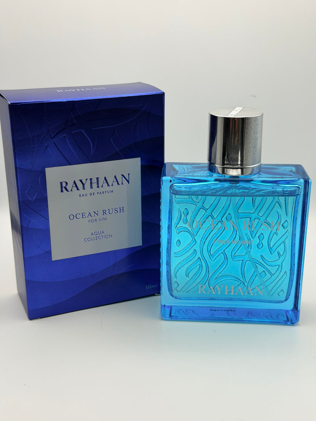 Rayhaan Ocean Rush EDP bottle and box
