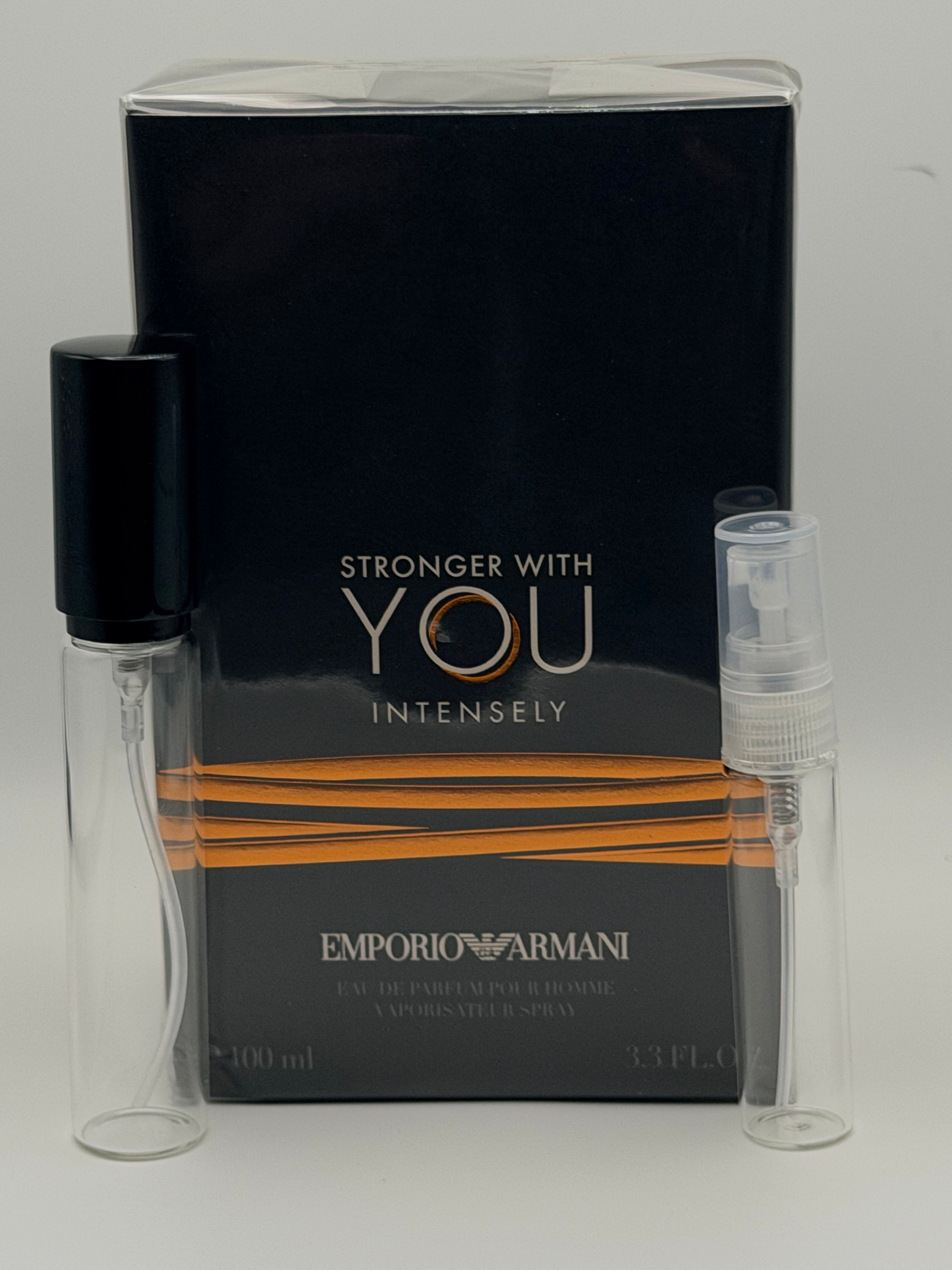Emporio Armani Stronger With You Intensely EDP with 10mL and 20mL decant vials