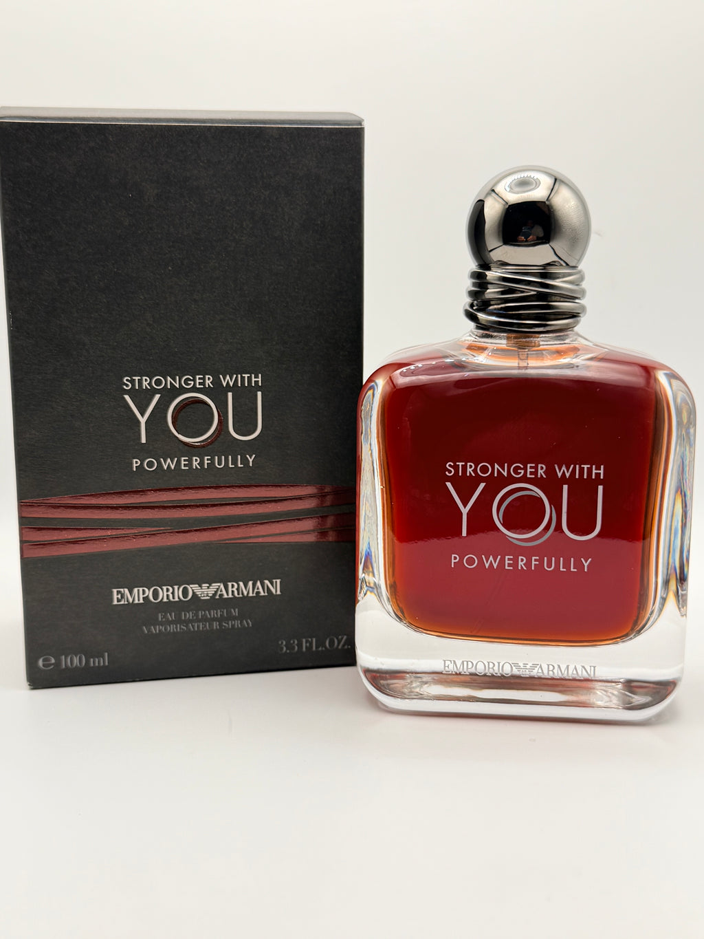 Emporio Armani Stronger With You Powerfully 100ml EDP bottle and box
