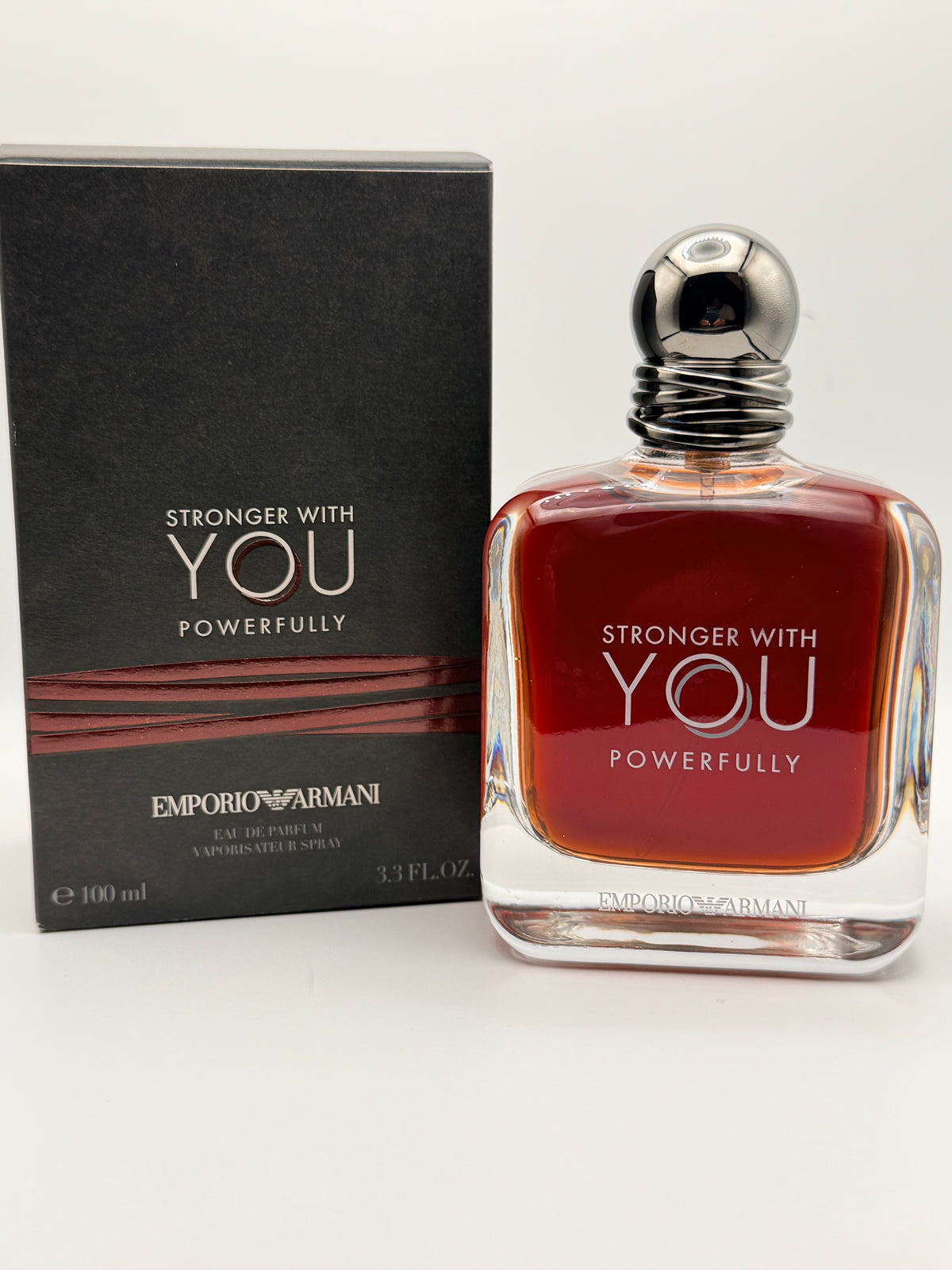 Emporio Armani Stronger With You Powerfully 100ml EDP bottle and box